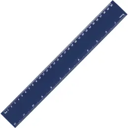 30cm Plastic Ruler Navy